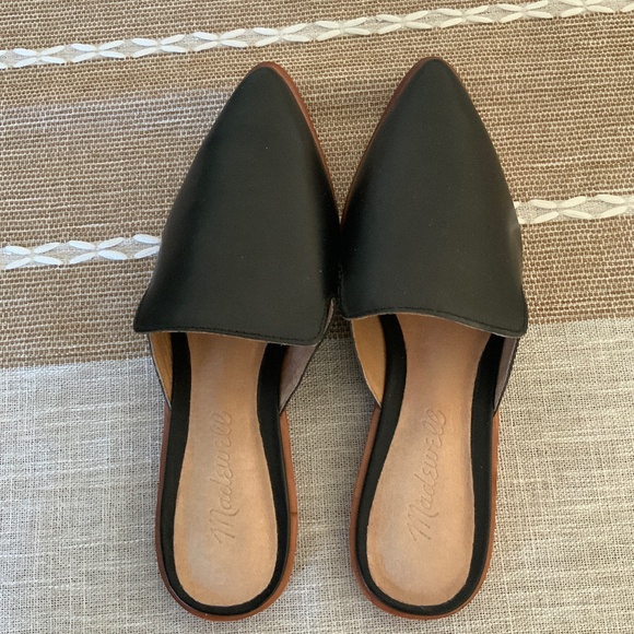 Madewell Gemma Mule Pointed Toe Black Slip On - Picture 1 of 7
